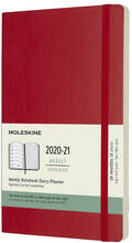 Cartoleria Agenda settimanale 2020/2021 18 mesi Moleskine large copertina morbida. Rossa Moleskine