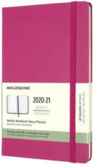 Cartoleria Agenda settimanale 2020/2021 18 mesi Moleskine large copertina rigida. Rosa Moleskine