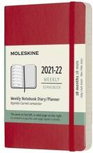Cartoleria Agenda settimanale Moleskine 2021-2022, 18 mesi Pocket Copertina morbida Rosso Moleskine