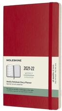 Cartoleria Agenda settimanale Moleskine 2021-2022, 18 mesi Large Copertina morbida Rosso Moleskine