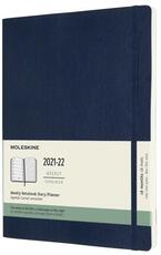 Cartoleria Agenda settimanale Moleskine 2021-2022, 18 mesi X-Large Copertina morbida Blu Zaffiro Moleskine