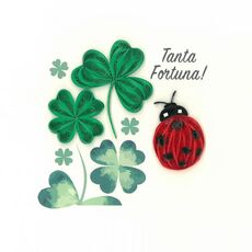 Cartoleria Biglietto Auguri Quilling Fatto A Mano Coccinelle Portafortuna Origamo