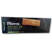 Idee regalo Tastiera alfanumerica portatile Wireless in bamboo Mans. 108 tasti Mans