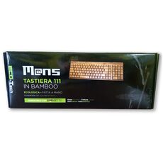 Idee regalo Tastiera alfanumerica portatile Wireless in bamboo Mans. 110 tasti Mans