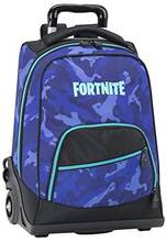 Cartoleria Zaino trolley organizzato Fortnite Blu Panini