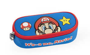 Cartoleria Astuccio ovale organizzato Super Mario Blu Panini