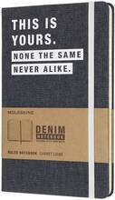 Cartoleria Taccuino Moleskine Denim Limited Edition large a righe large. This Yours Moleskine