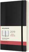 Cartoleria Agenda giornaliera 2019, 12 mesi, Moleskine large copertina morbida. Nero Moleskine