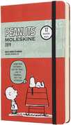 Cartoleria Agenda giornaliera 2019, 12 mesi, Moleskine large. Limited Edition Peanuts. Rosso Moleskine