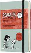 Cartoleria Weekly Notebook. Agenda-taccuino settimanale 2018-2019, 18 mesi, Moleskine pocket. Limited Edition Peanuts. Verde Moleskine