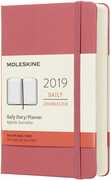 Cartoleria Agenda giornaliera 2019, 12 mesi, Moleskine pocket copertina rigida. Rosa Moleskine