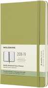 Cartoleria Weekly Notebook. Agenda-taccuino settimanale 2018-2019, 18 mesi, Moleskine large copertina rigida. Verde Moleskine