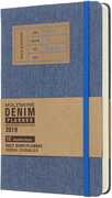 Cartoleria Agenda giornaliera 2019, 12 mesi, Moleskine large. Limited Edition Denim. Blu Moleskine