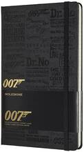 Cartoleria Taccuino Moleskine James Bond Limited Edition large a righe. Titles. Nero Moleskine
