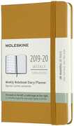 Cartoleria Weekly Notebook Agenda-Taccuino settimanale 2019-2020, 18 mesi, Moleskine pocket copertina rigida giallo. Ripe Yellow Moleskine