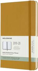 Cartoleria Weekly Notebook Agenda-Taccuino settimanale 2019-2020, 18 mesi, Moleskine large copertina rigida giallo Moleskine