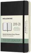 Cartoleria Weekly Notebook Agenda-Taccuino settimanale 2019-2020, 18 mesi, Moleskine pocket copertina morbida nero. Black Moleskine