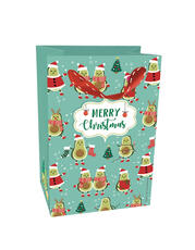 Cartoleria Sacchetto regalo Natale Legami Christmas Gift Bag Small Abo-Great Christmas Avocado Legami