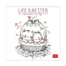 Cartoleria Calendario Legami 2021 Uncoated Paper Gatti. Sketchy Cats - 18x18 Legami