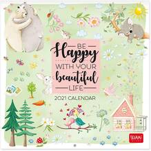 Cartoleria Calendario Legami 2021 Uncoated Paper Live Happy - 18x18 Legami