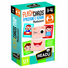 Giocattolo Flashcards Montessori Emozioni e Azioni Headu