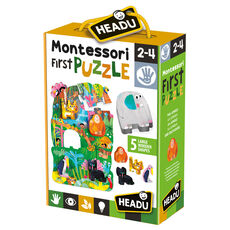 Giocattolo Montessori First Puzzle The Jungle Headu