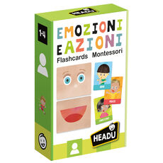 Giocattolo Flashcards Montessori Emozioni e Azioni Headu