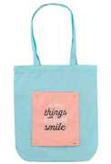 Cartoleria Borsa Tota Bag pieghevole Mr Wonderful. Do small things with an extra large smile Mr Wonderful