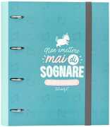 Cartoleria Quaderno raccoglitore ad anelli Mr Wonderful. Non smettere mai di sognare Mr Wonderful