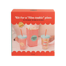 Idee regalo Set Mr Wonderful scatola popcorn più tazze - A popcorn and movie night with you is my favorite thing to do Mr Wonderful