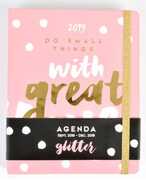 Cartoleria Diario settimanale 2018-2019, 16 mesi, Premium. Glitter Erik