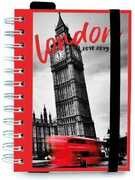 Cartoleria Diario giornaliero 2018-2019 con spirale Wire-O. London. Londra Erik