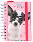 Cartoleria Diario giornaliero 2018-2019 con spirale Wire-O. Studio Pets Dog. Cagnolini Erik