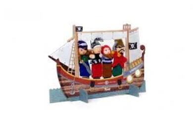 Giocattolo Pirates. Wool Finger Puppets Londji