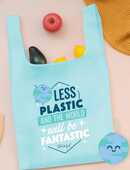 Idee regalo Borsa della spesa pieghevole Pianet Mr Wonderful. Less plastic and the world will be fantastic Mr Wonderful