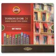 Cartoleria Crete Soft Pastel Toison d'Or Koh-I-Noor. Confezione 24 colori assortiti Koh-I-Noor