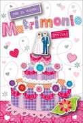 Cartoleria Biglietto matrimonio Stitched occasioni speciali. Torta Panini