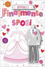 Cartoleria Biglietto matrimonio Stitched occasioni speciali. Abiti Panini