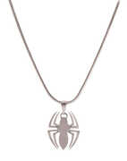 Idee regalo Marvel. Spider-Man Logo Silver Necklace Pendant Necklaces F Silver Bioworld