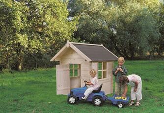 Giocattolo Casetta Bimbi in Abete Grezzo Non Trattato 128X128 Cm Gartenpro