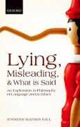 Libro in inglese Lying, Misleading, and What is Said: An Exploration in Philosophy of Language and in Ethics Jennifer Mather Saul