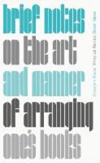 Libro in inglese Brief Notes on the Art and Manner of Arranging One's Books Georges Perec