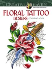 Libro in inglese Creative Haven Floral Tattoo Designs Coloring Book Erik Siuda