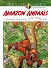 Libro in inglese Creative Haven Amazon Animals: A Coloring Book with a Hidden Picture Twist Jan Sovak