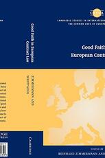 Libro in inglese Good Faith in European Contract Law
