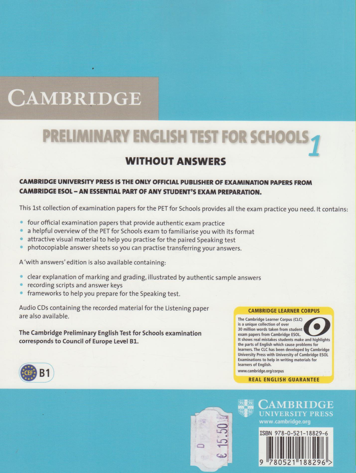 esol english cambridge test Tests in ESOL  PET  Practice  Libro lingua  Cambridge