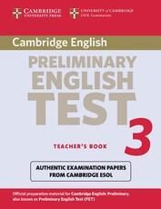 Libro in inglese Cambridge Preliminary English Test 3 Teacher's Book: Examination Papers from the University of Cambridge ESOL Examinations Cambridge ESOL
