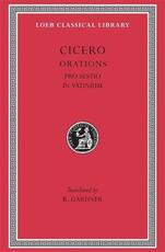 Libro in inglese Pro Sestio. In Vatinium Cicero