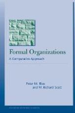 Libro in inglese Formal Organizations: A Comparative Approach Peter M. Blau W. Richard Scott