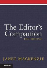 Libro in inglese The Editor's Companion Janet Mackenzie